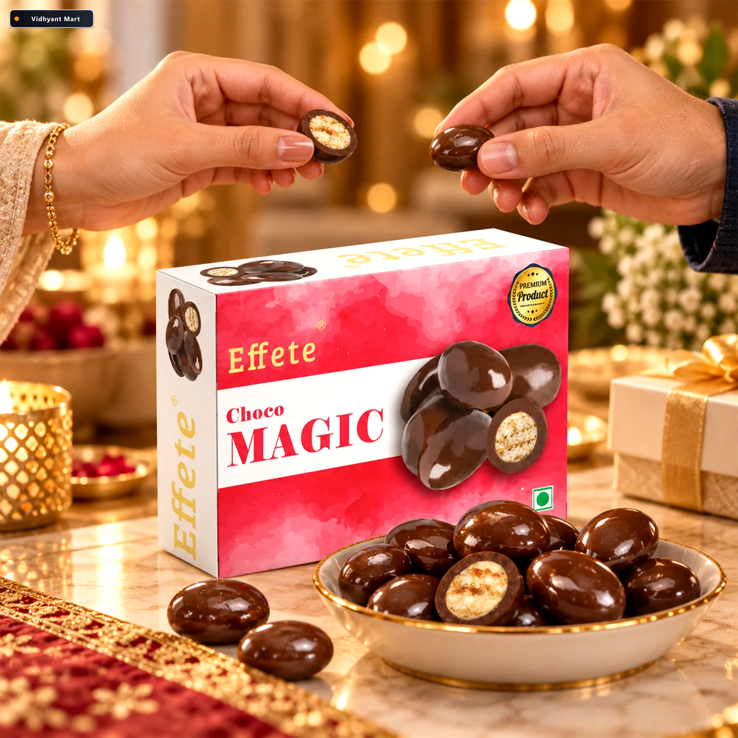 Vidhyant Mart 1 Gift Choco Magic Filled Chocolate Crunchy Nutty 2