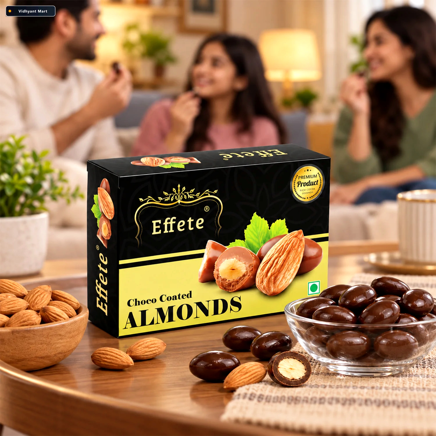 Vidhyant Mart 1 Gift Effete Choco Coated Almonds Rich Gourmet Ch 2