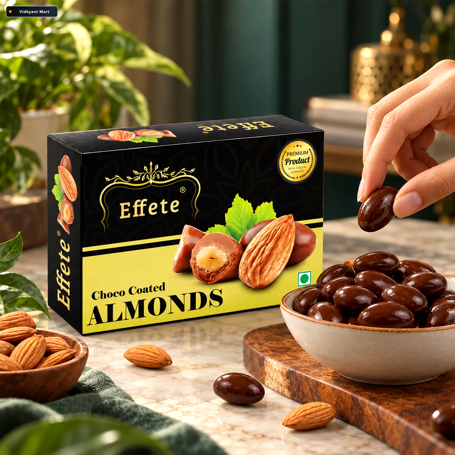 Vidhyant Mart 1 Gift Effete Choco Coated Almonds Rich Gourmet Ch 3