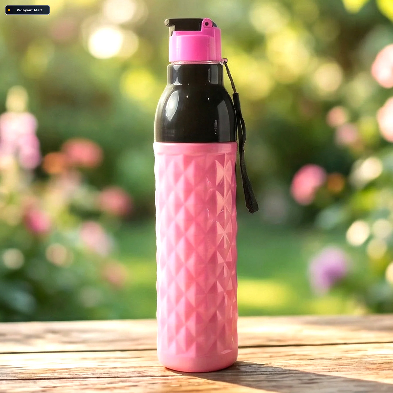 Vidhyant Mart 1000ml Leakproof Diamond Pattern Water Bottle Styl 4