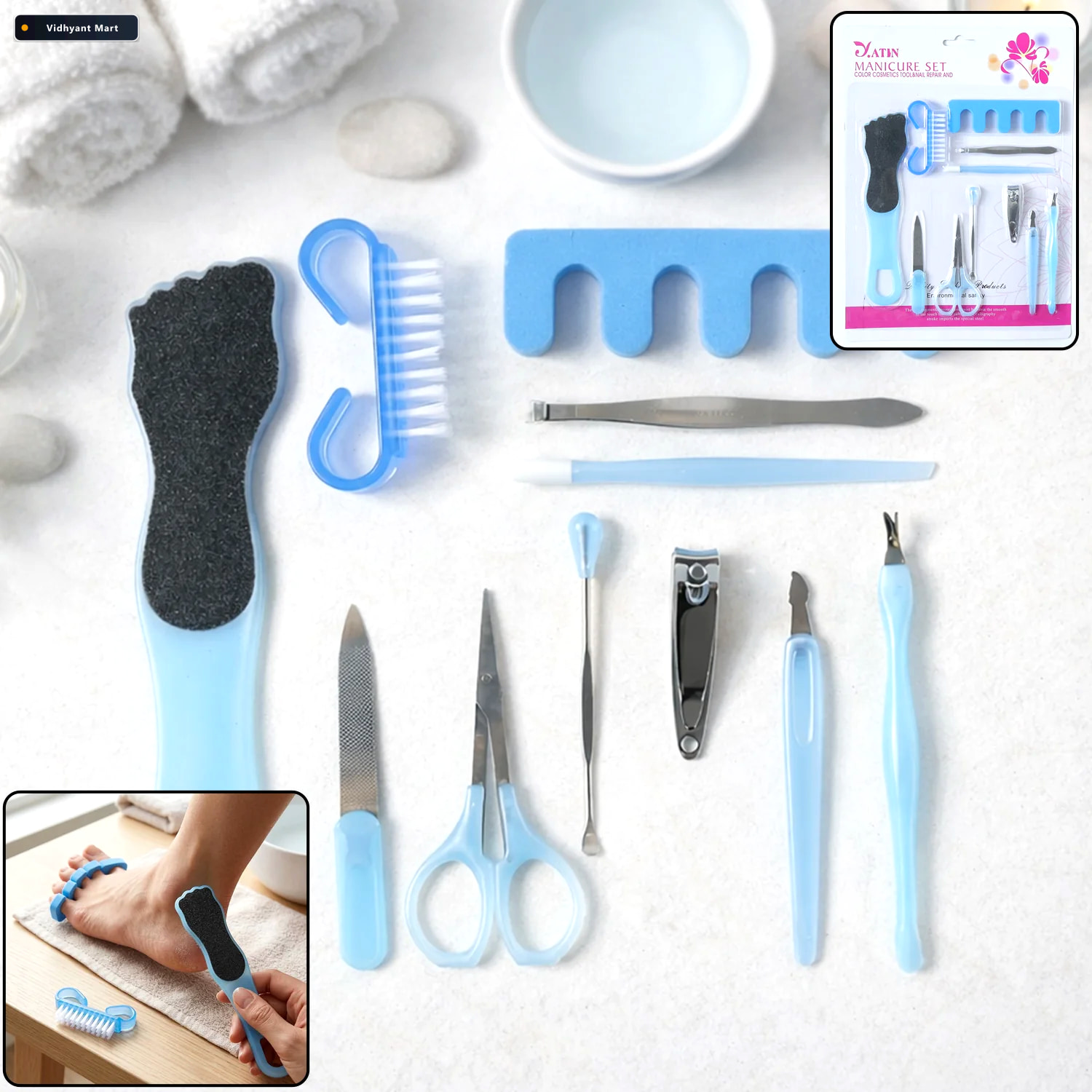 Vidhyant Mart 11 In 1 Manicure Pedicure Kit Complete Nail Care F 1