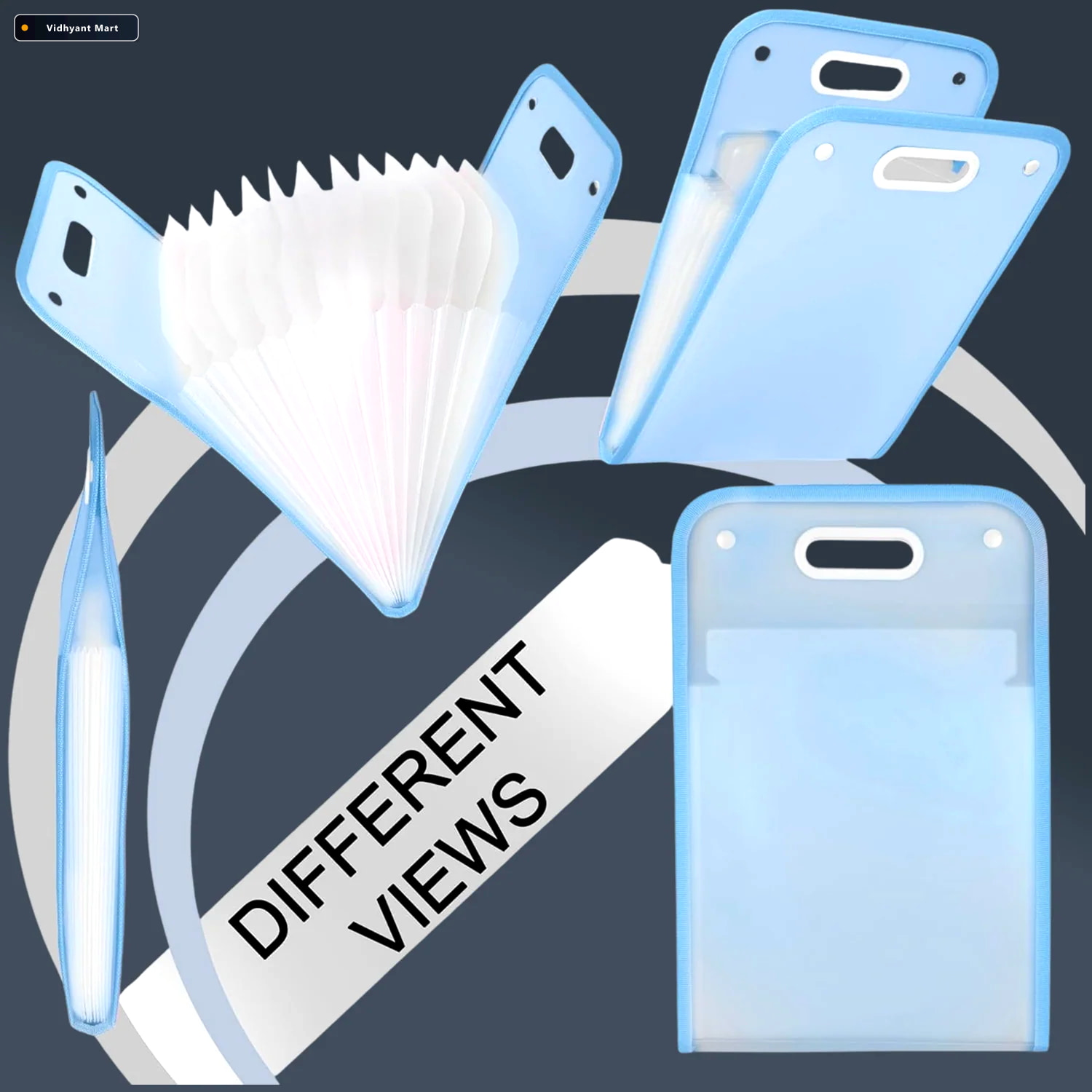 Vidhyant Mart 13 Pocket Document File Folder Expanding Plastic W 2