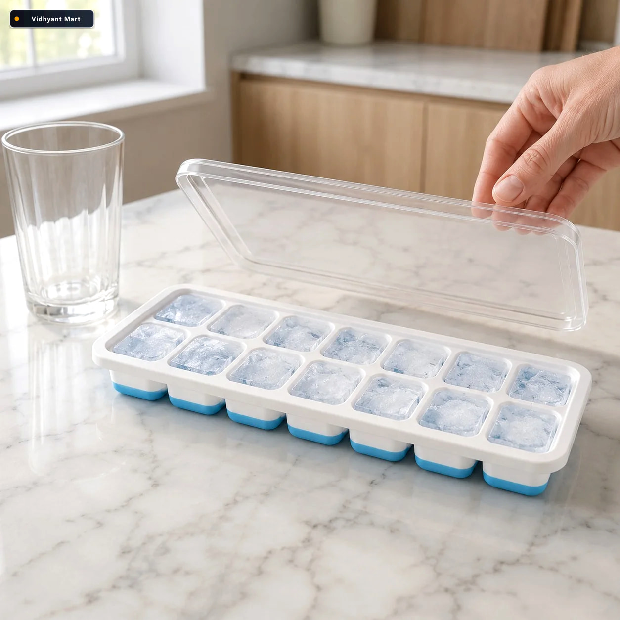 Vidhyant Mart 14 Grid Plastic Ice Cube Tray Easy Release Multipu 1