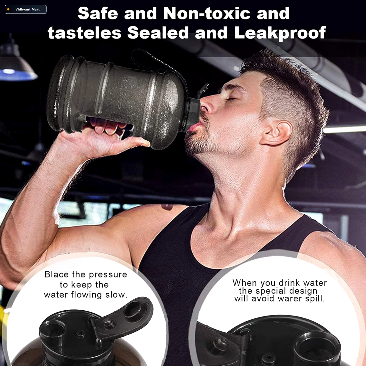 Vidhyant Mart 15l Gym Water Bottle Mixer Strainer Hydrozilla 2
