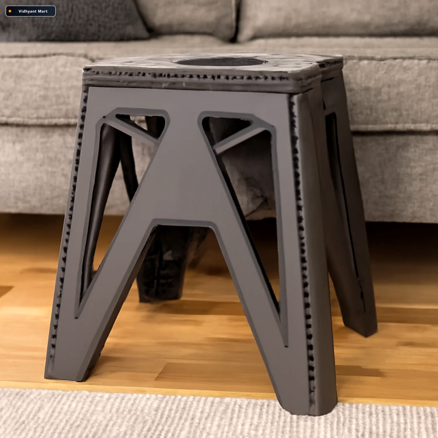 Vidhyant Mart 18 Inch Folding Stool Portable Durable Step Seatin 1