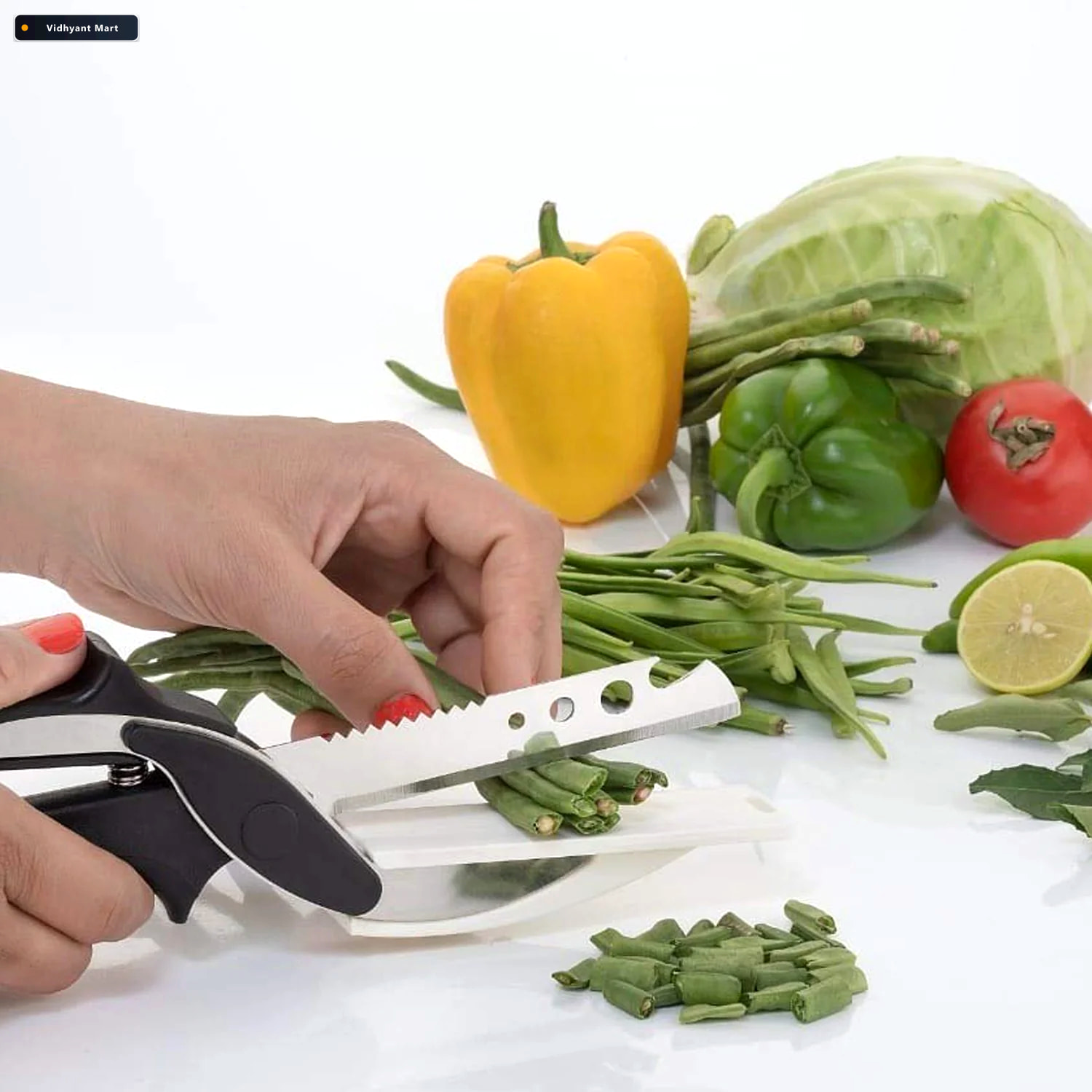 Vidhyant Mart 2 In 1 Clever Cutter With Stainless Steel Blade An 2