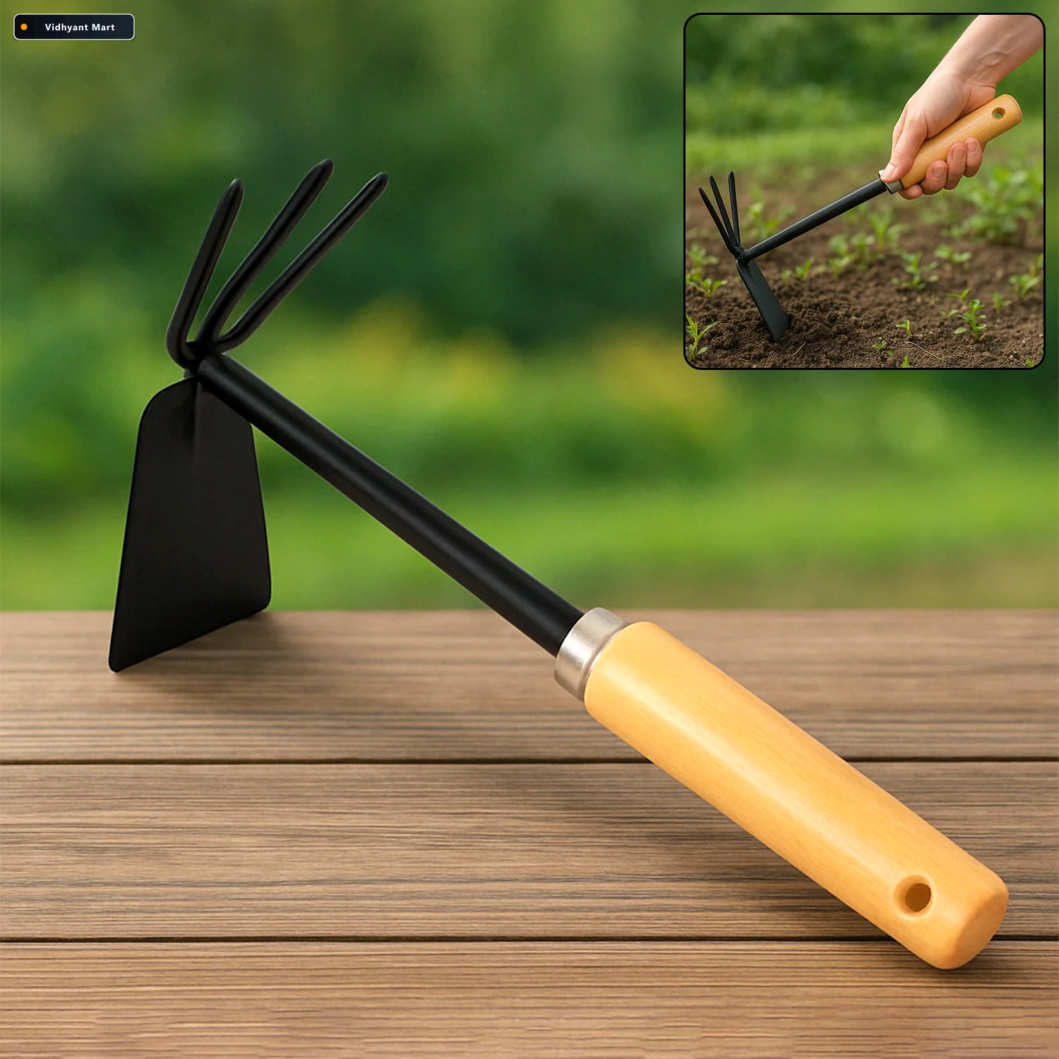 Vidhyant Mart 2 In 1 Double Hoe Carbon Steel Gardening Tool Tool 1