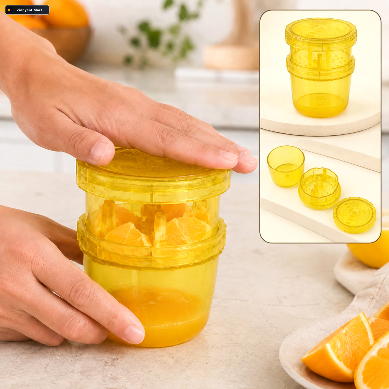Vidhyant Mart 2 In 1 Manual Citrus Juicer Grinder Portable Easy 1