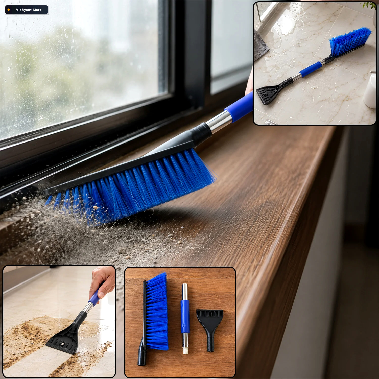 Vidhyant Mart 2 In 1 Snow Scraper And Cleaning Brush Long Handle 2