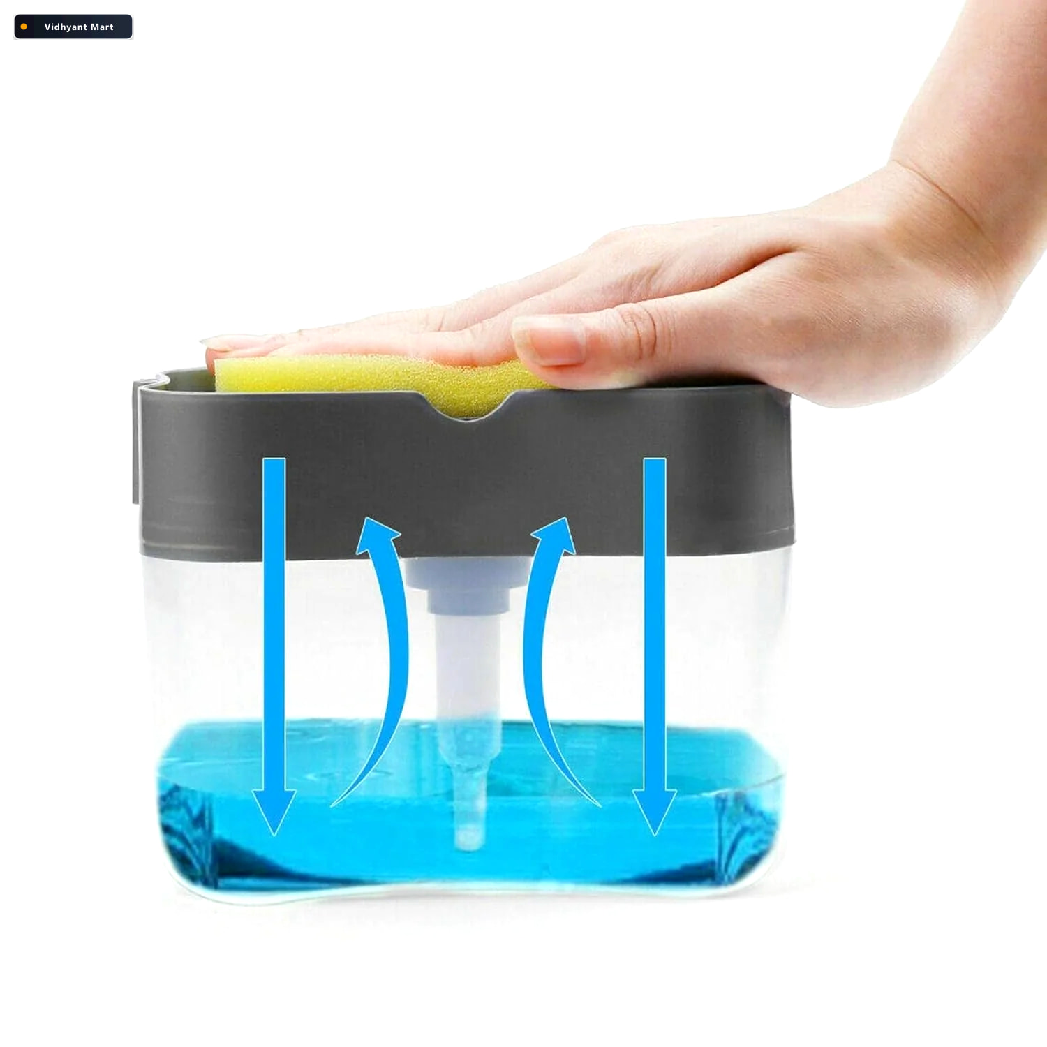 Vidhyant Mart 2 In 1 Soap Dispenser Built In Scrub Holder Organi 2