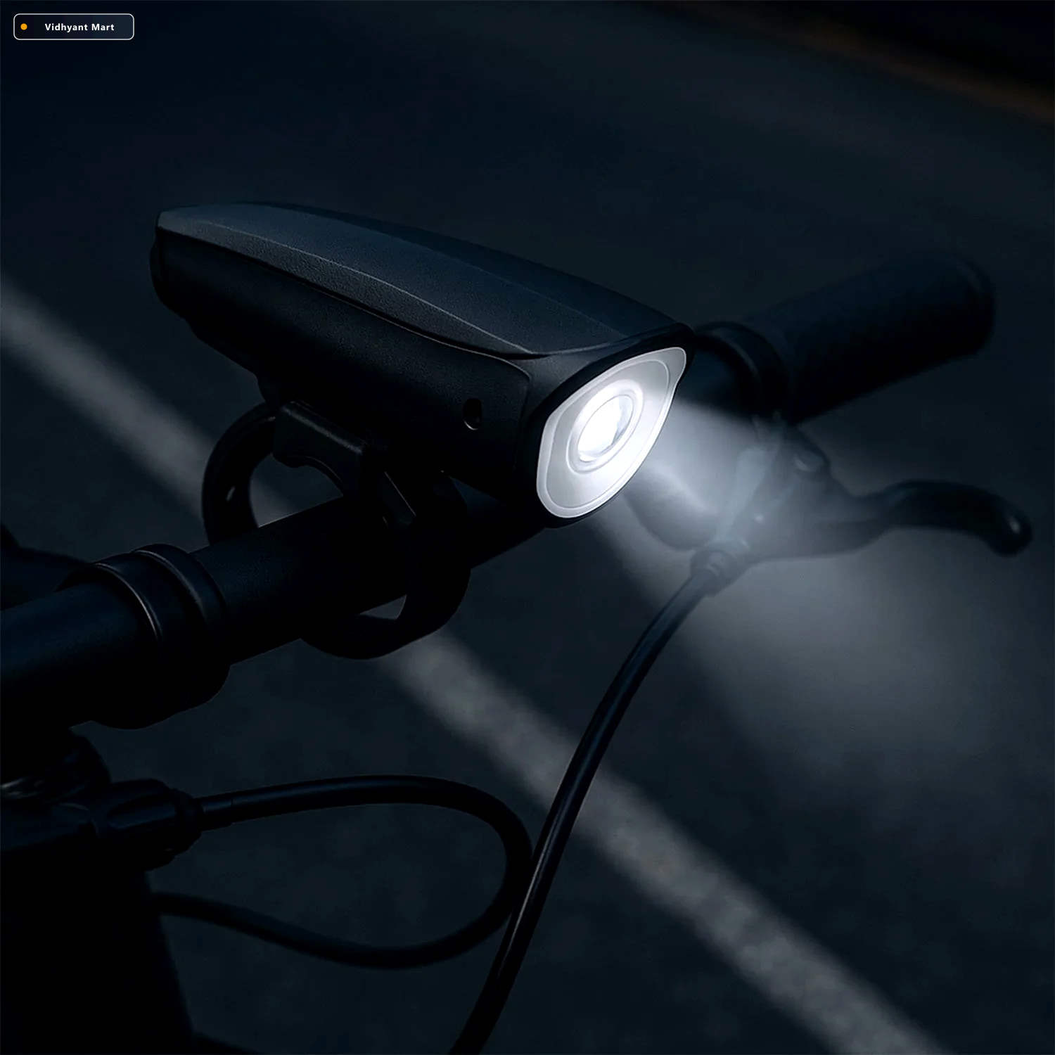 Vidhyant Mart 2 In 1 Usb Rechargeable Led Bike Front Light With 2