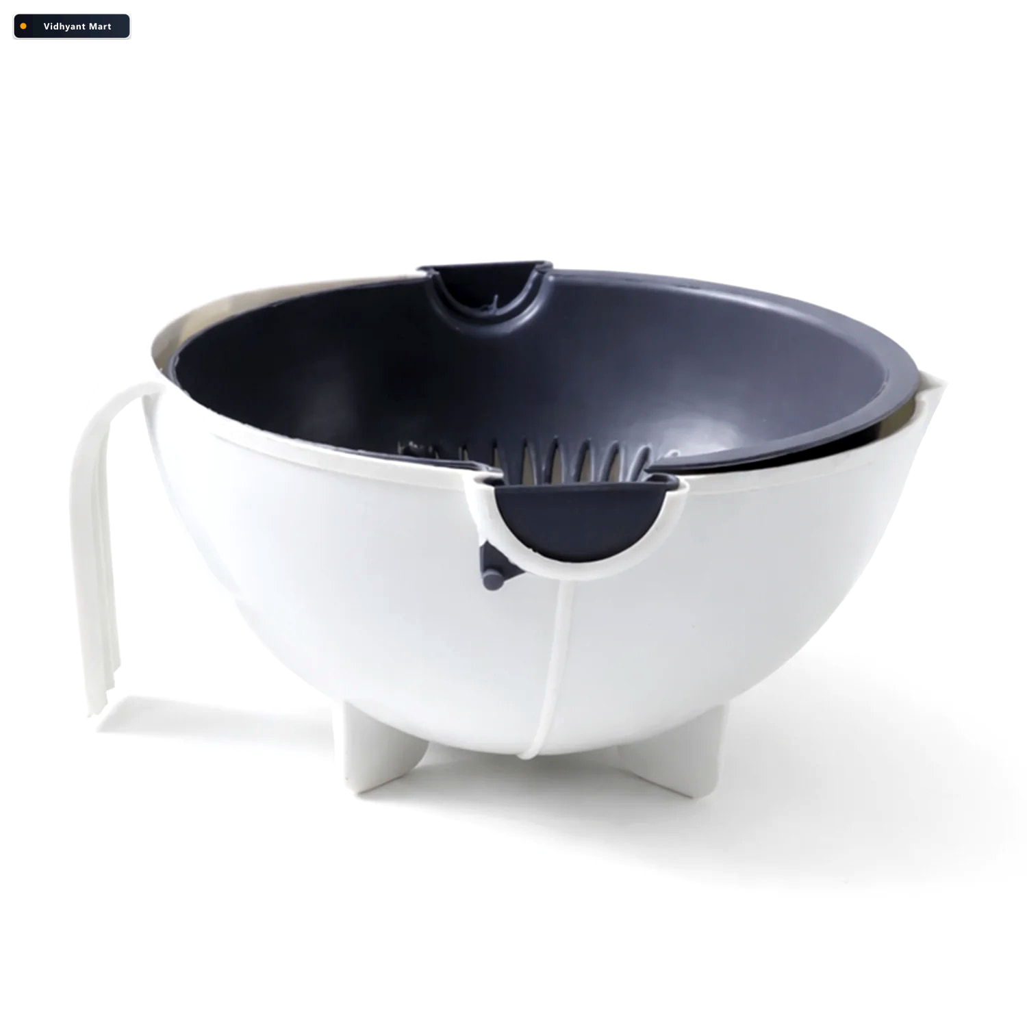 Vidhyant Mart 2 In 1 Vegetable Washing Bowl Effortless Rinsing D 3