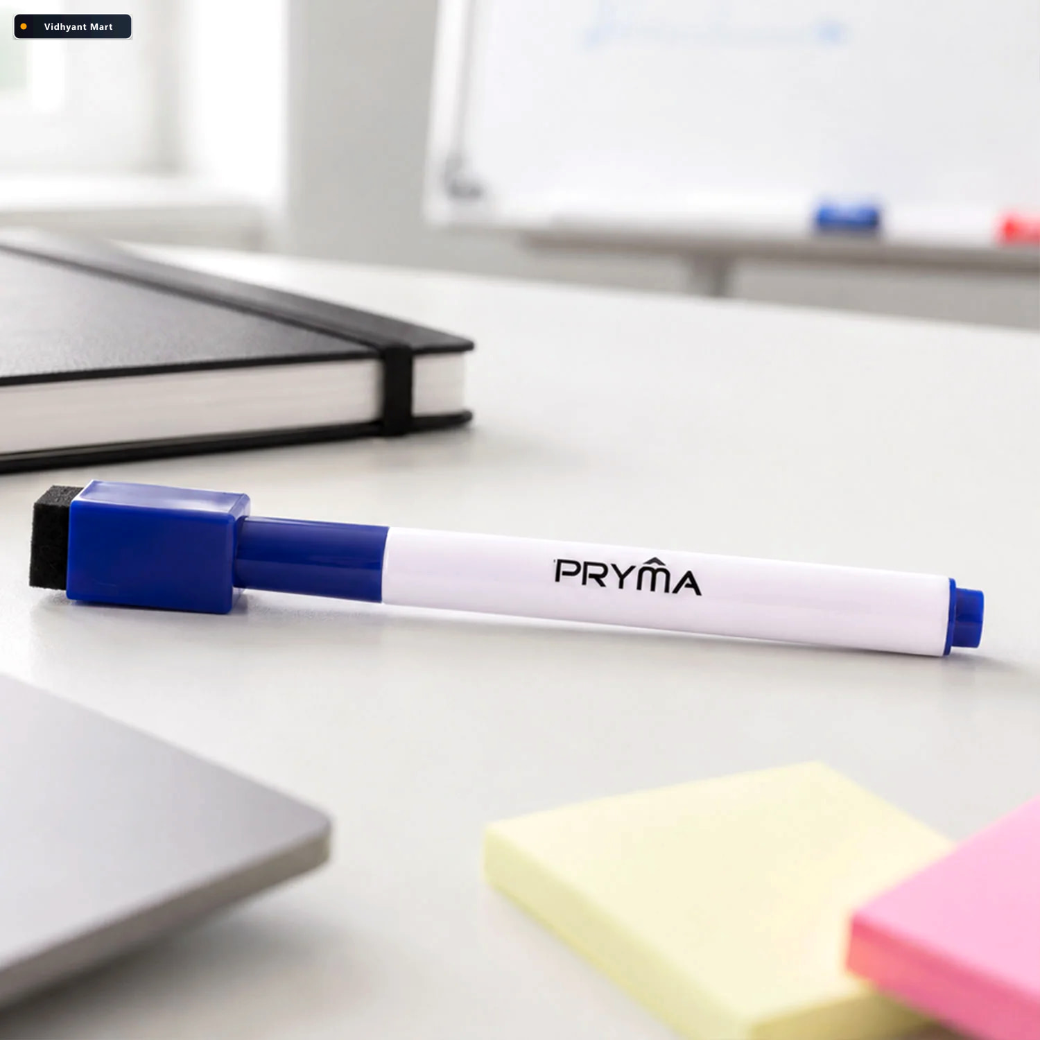 Vidhyant Mart 2 In 1 Whiteboard Marker Pen With Eraser Cap Vivid 3