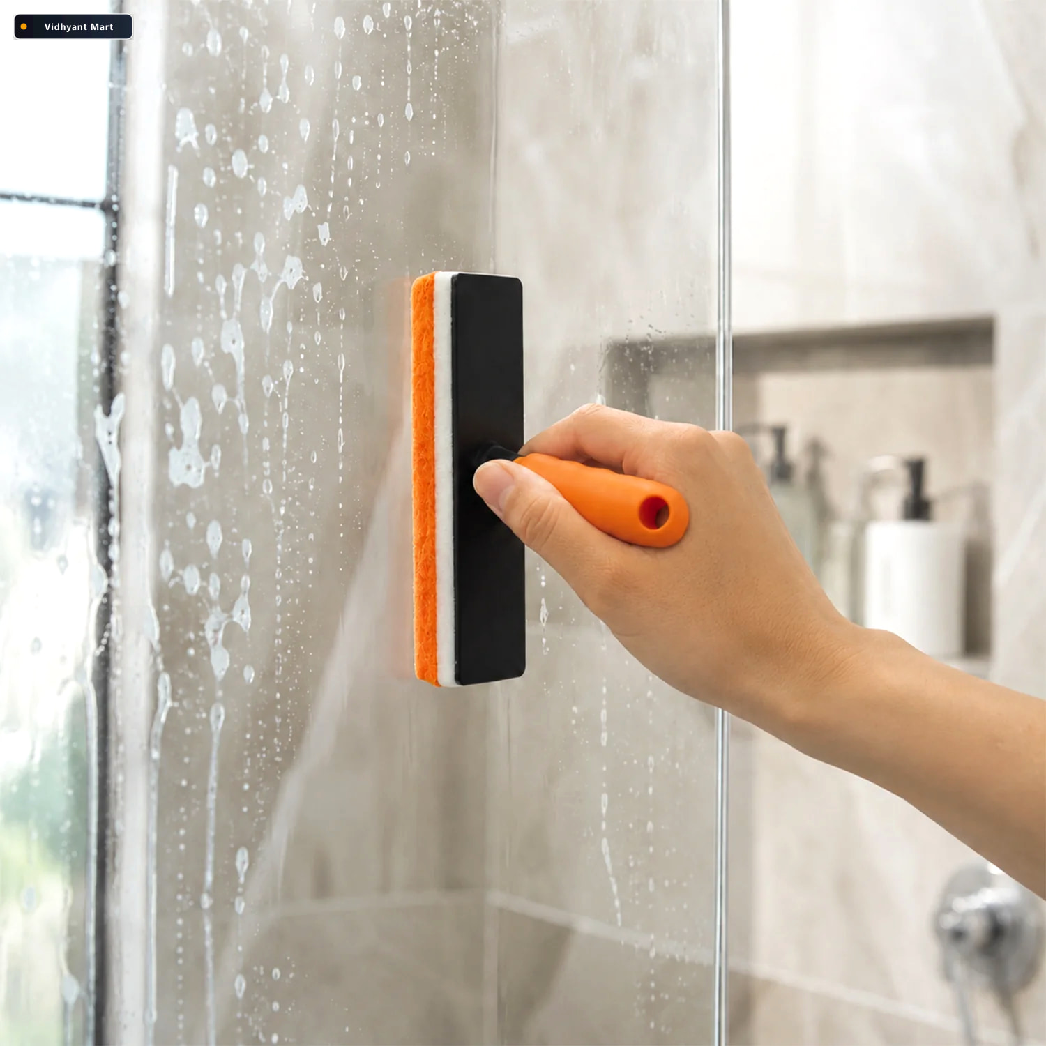 Vidhyant Mart 2 In 1 Window Glass Cleaning Wiper With Scrubber P 3