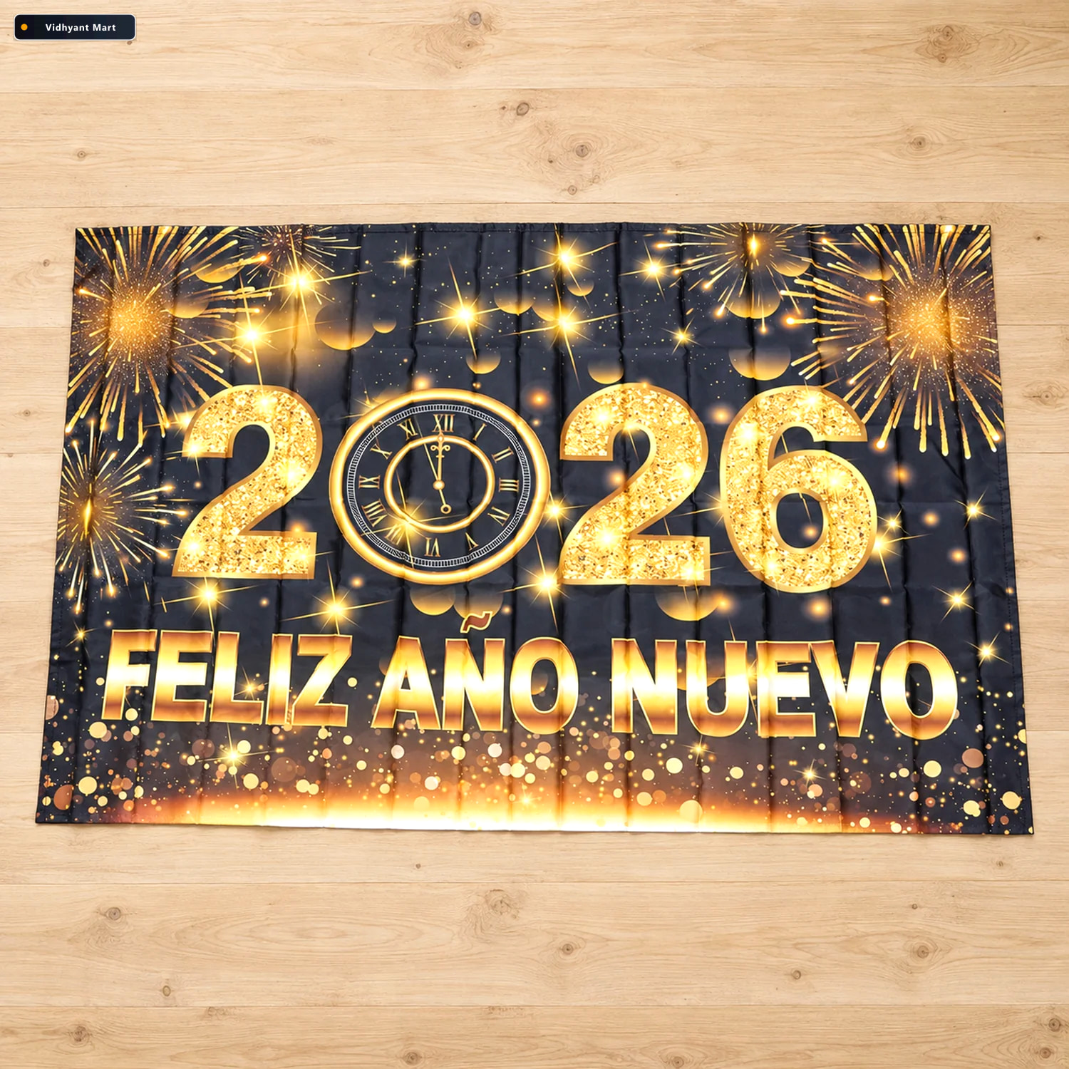 Vidhyant Mart 2026 New Year Feliz Ao Nuevo Backdrop Curtain For 2