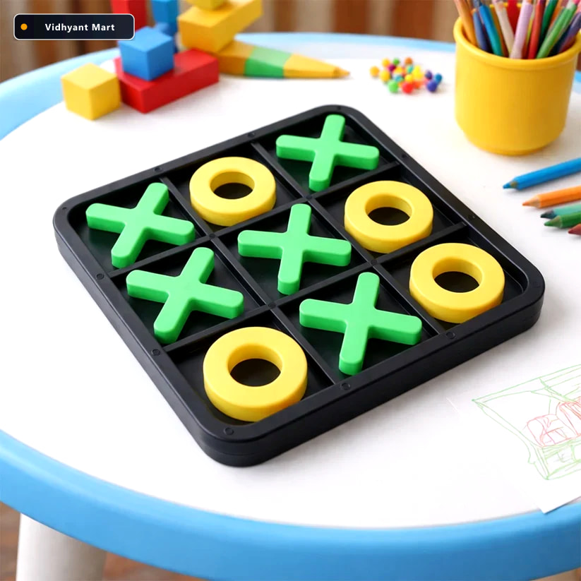 Vidhyant Mart 3 In 1 Classic Board Game Combo Chess Tic Tac Toe 5
