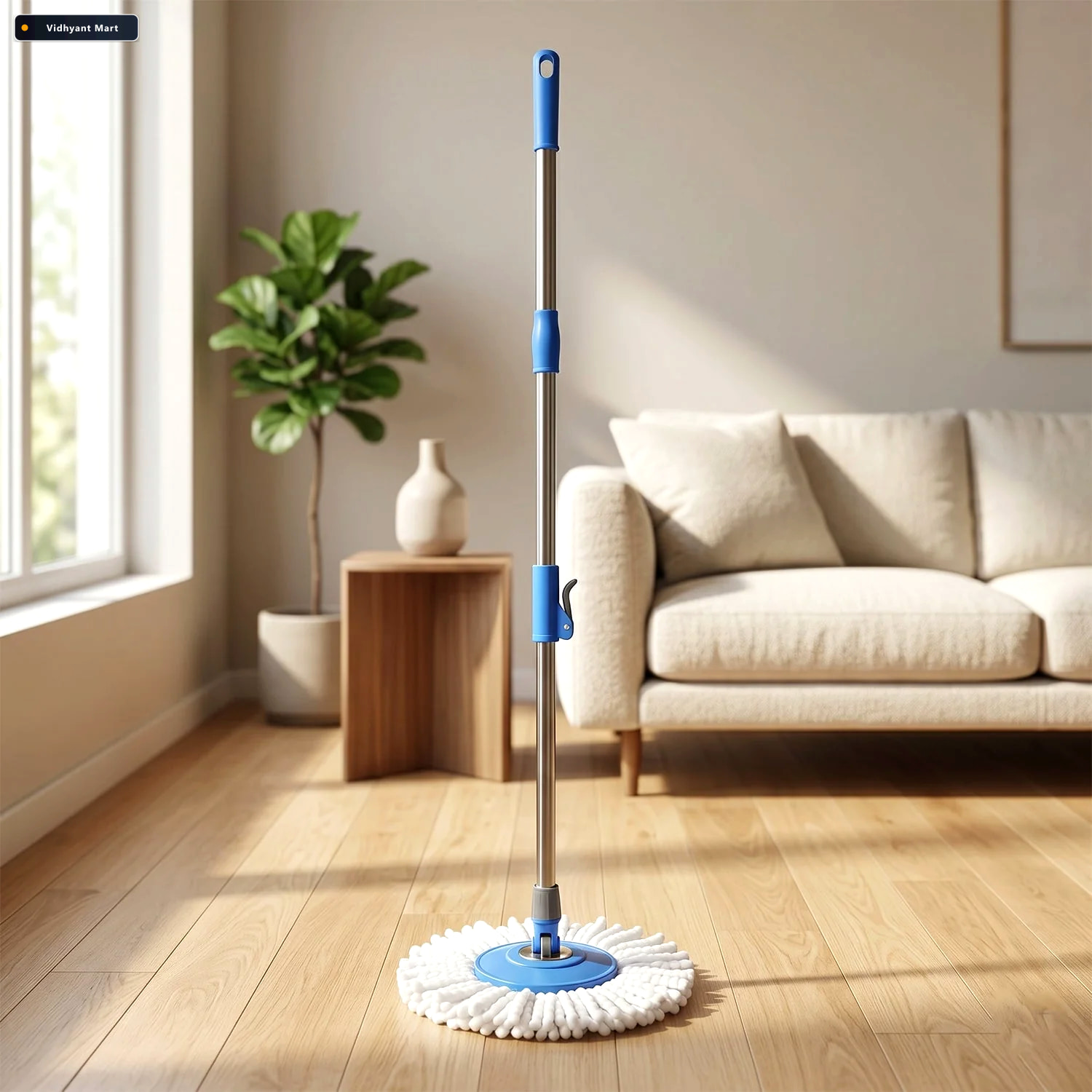 Vidhyant Mart 3 In 1 Home Cleaning Combo Round Microfiber Mop Ex 5