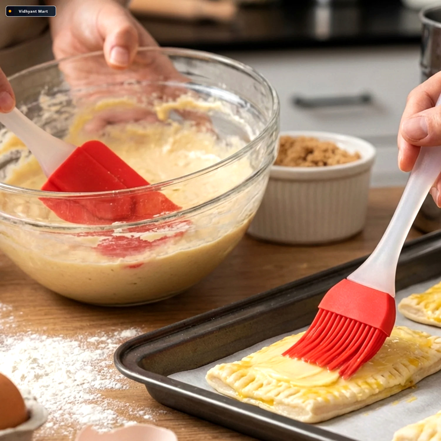 Vidhyant Mart 3 In 1 Kitchen Tool Set Garlic Crusher Tongs Silic 2