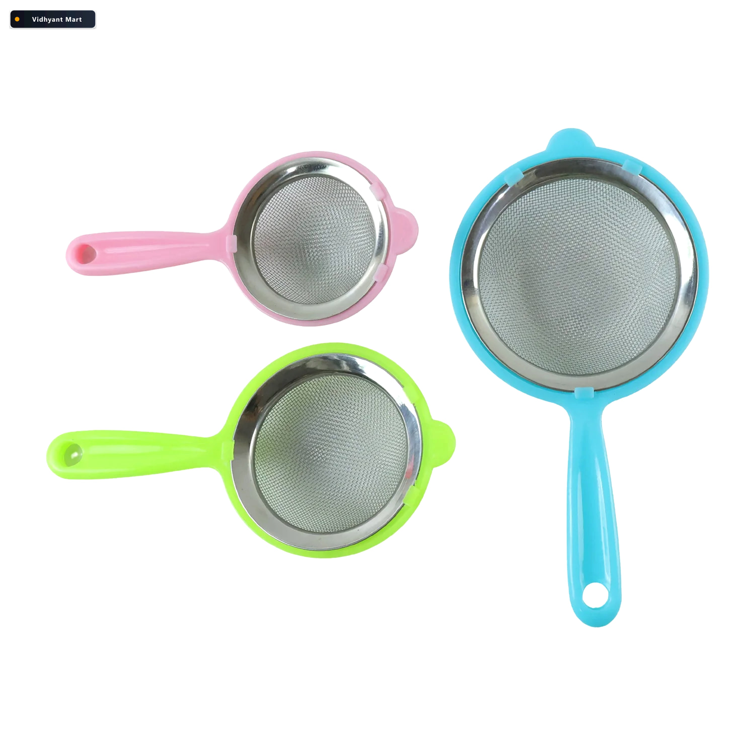Vidhyant Mart 3 In 1 Mesh Tea Filter Strainer Set With Long Hand 4