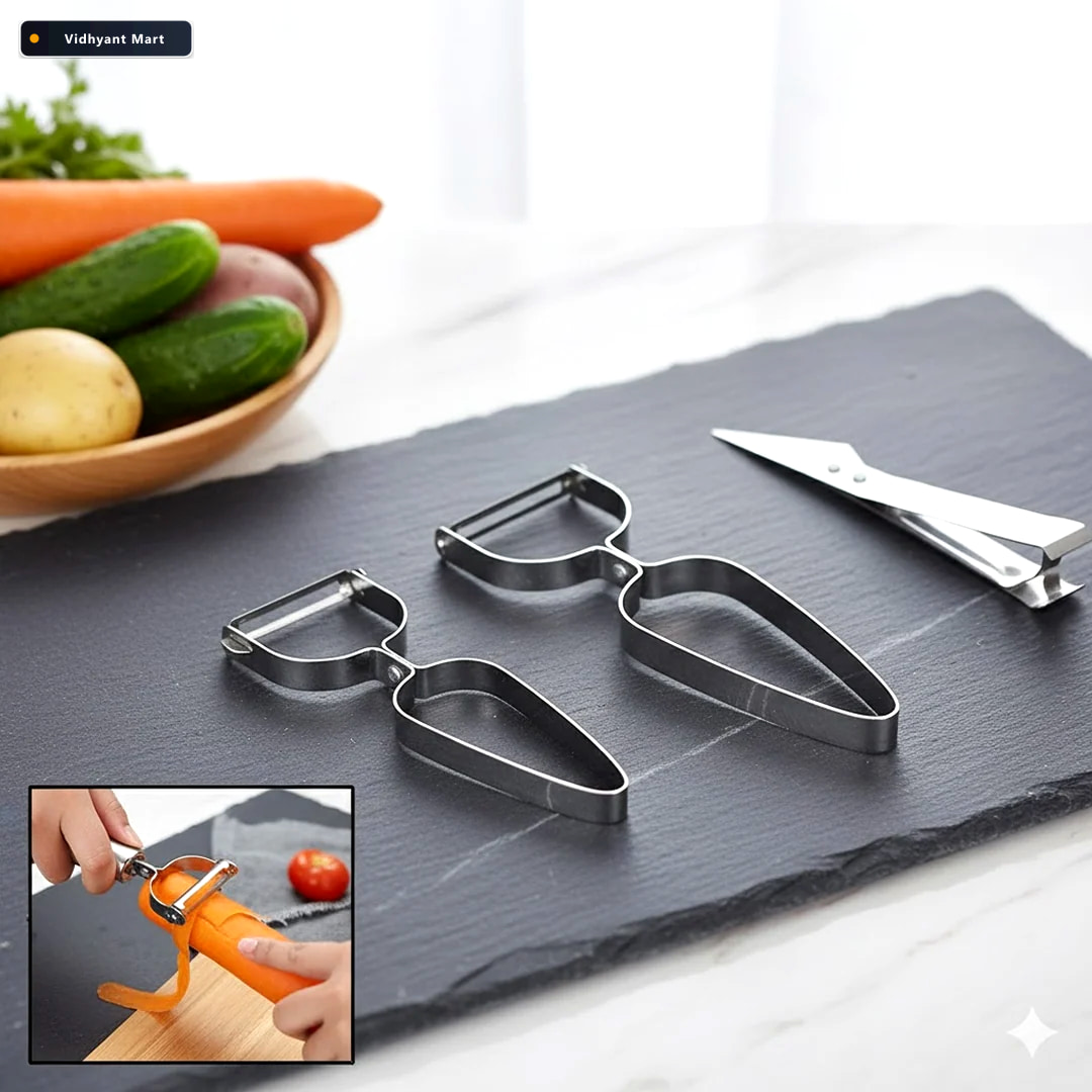 Vidhyant Mart 3 In 1 Vegetable Peeler Set Multifunctional Kitche 3