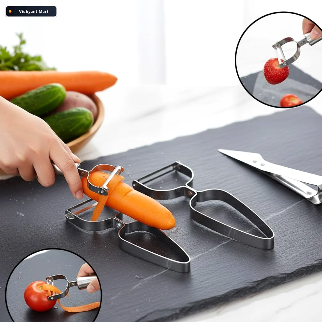 Vidhyant Mart 3 In 1 Vegetable Peeler Set Multifunctional Kitche 5