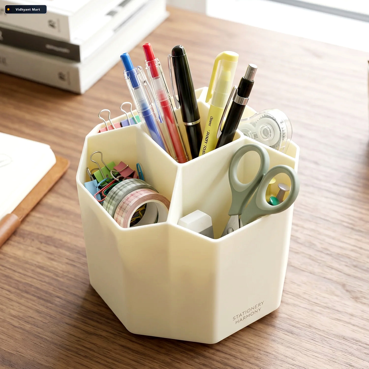 Vidhyant Mart 360 Degree Rotating Desk Organizer Organised Works 2