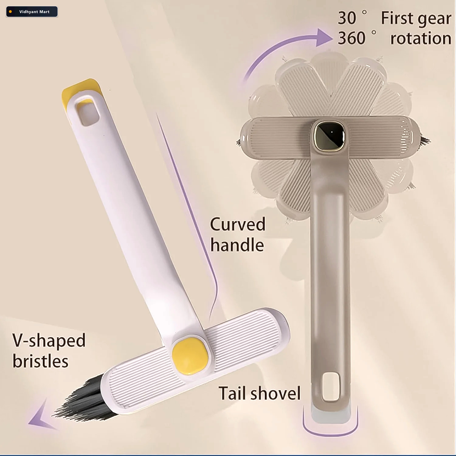 Vidhyant Mart 360 Rotating Floor Cleaning Brush Hard Bristles Fo 3