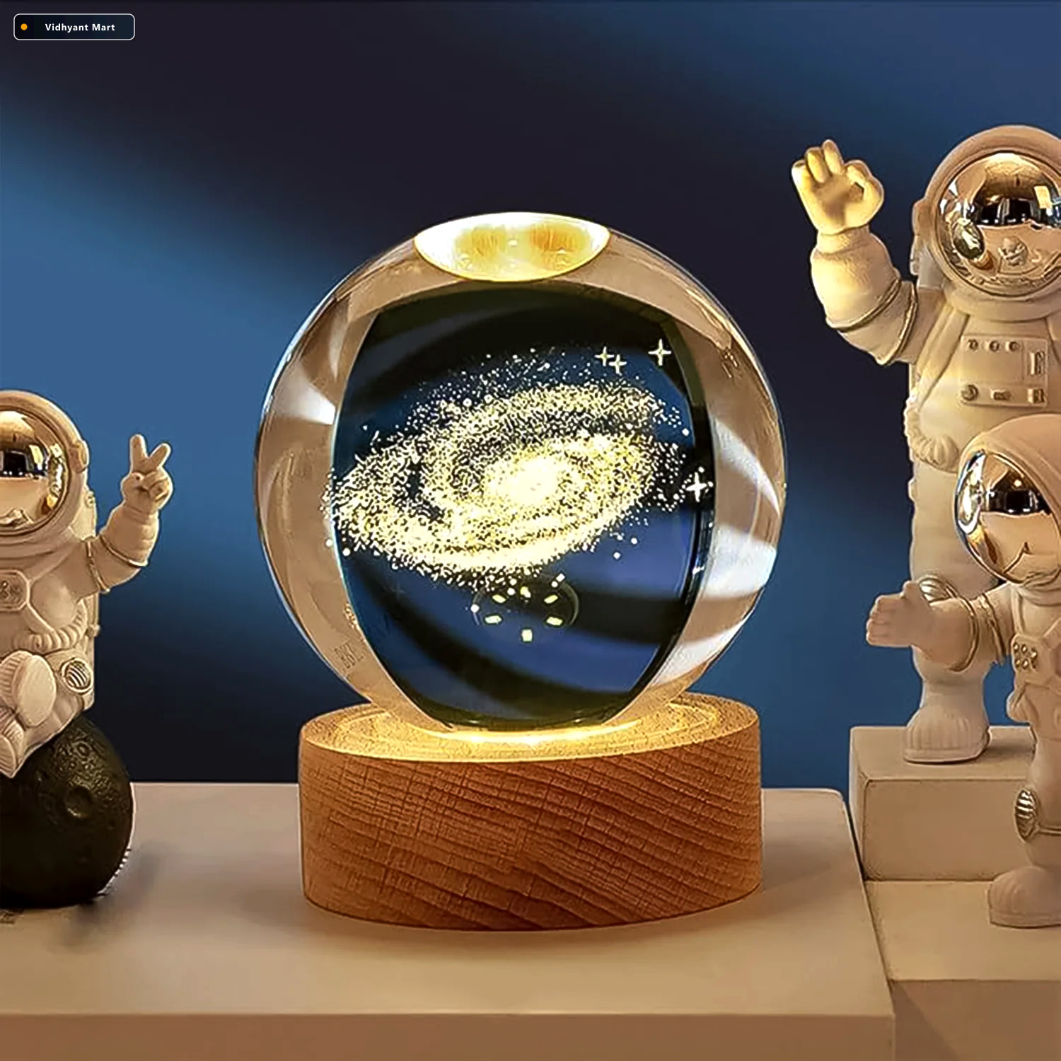 Vidhyant Mart 3d Crystal Ball Lamp Magical Night Light Elegant D 2