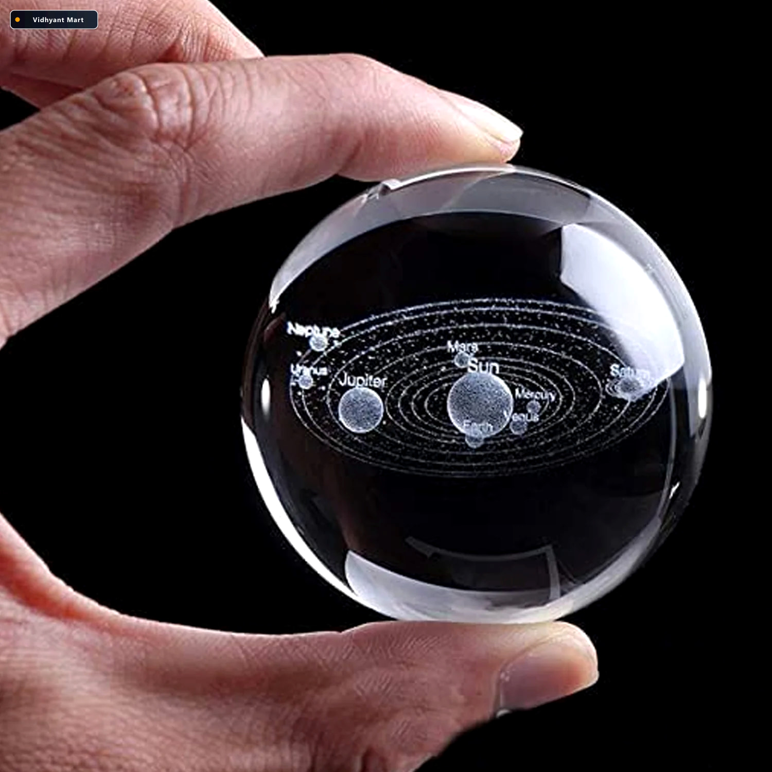 Vidhyant Mart 3d Crystal Ball Night Lamp Elegant Usb Led Light W 3