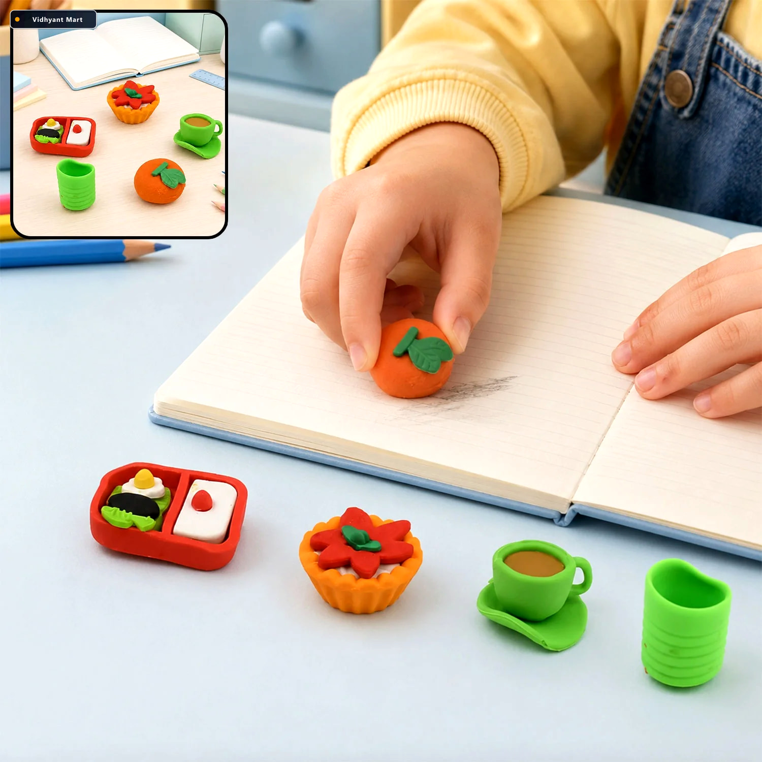 Vidhyant Mart 3d Erasers For Kids Fun Colorful Novelty Set Color 1