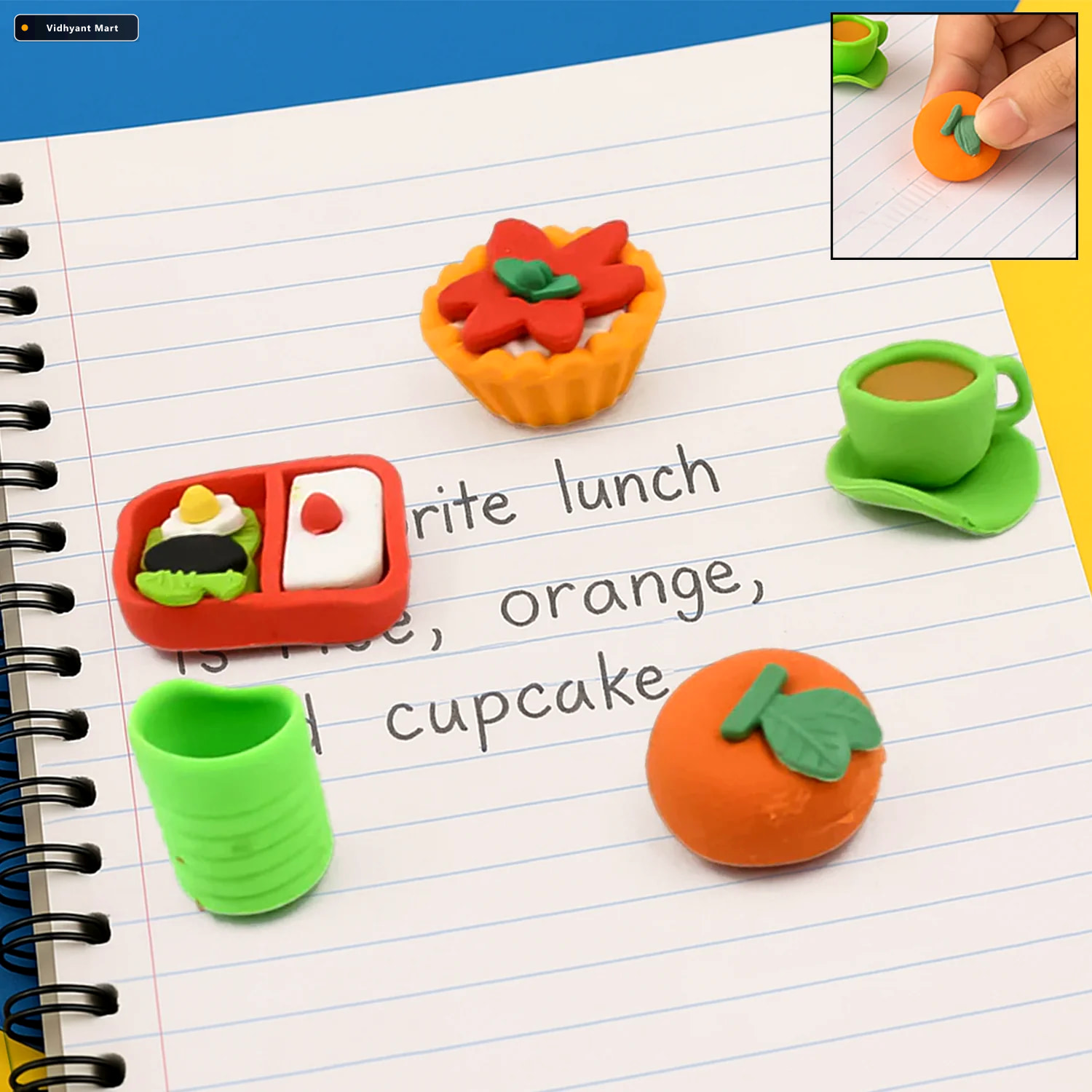 Vidhyant Mart 3d Erasers For Kids Fun Colorful Novelty Set Color 2