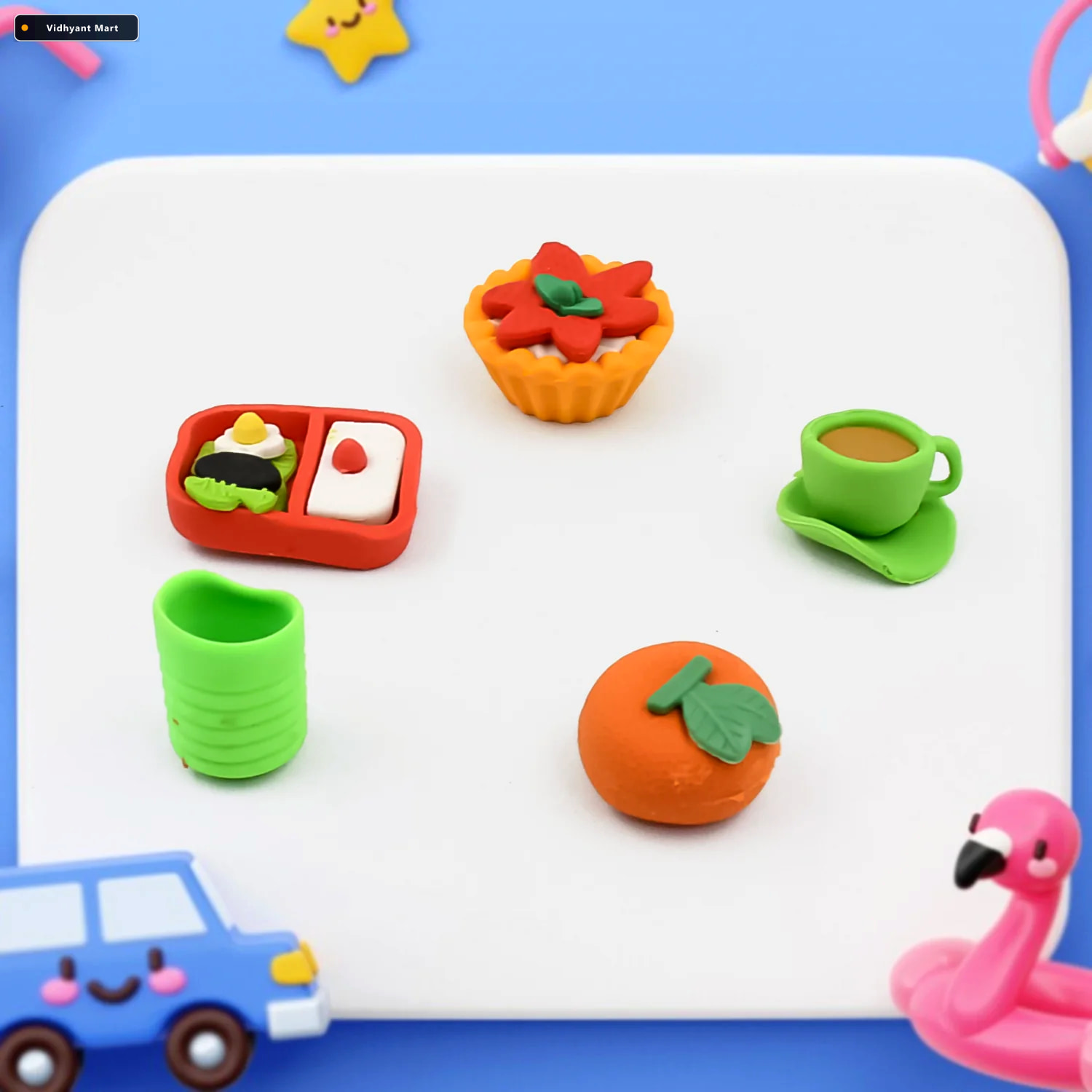 Vidhyant Mart 3d Erasers For Kids Fun Colorful Novelty Set Color 3