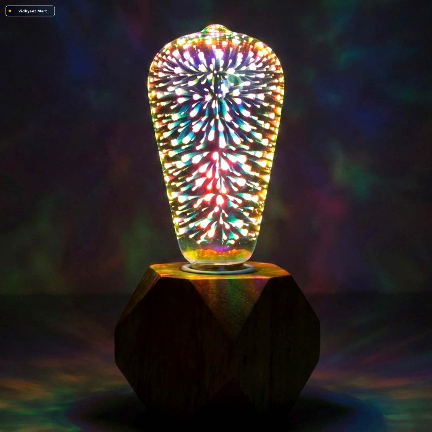 Vidhyant Mart 3d Firework Led Bulb Sparkling Ambience For Home D 2