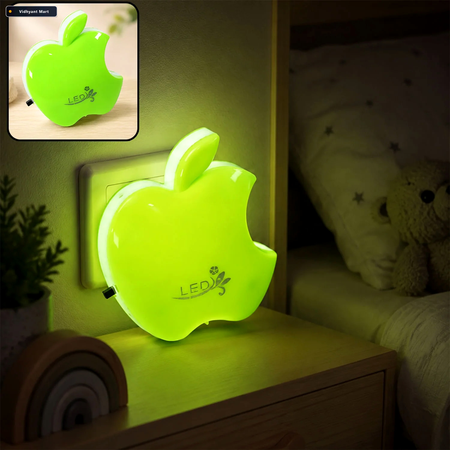 Vidhyant Mart 3d Illusion Night Light Energy Saving Led Lamp Ind 1