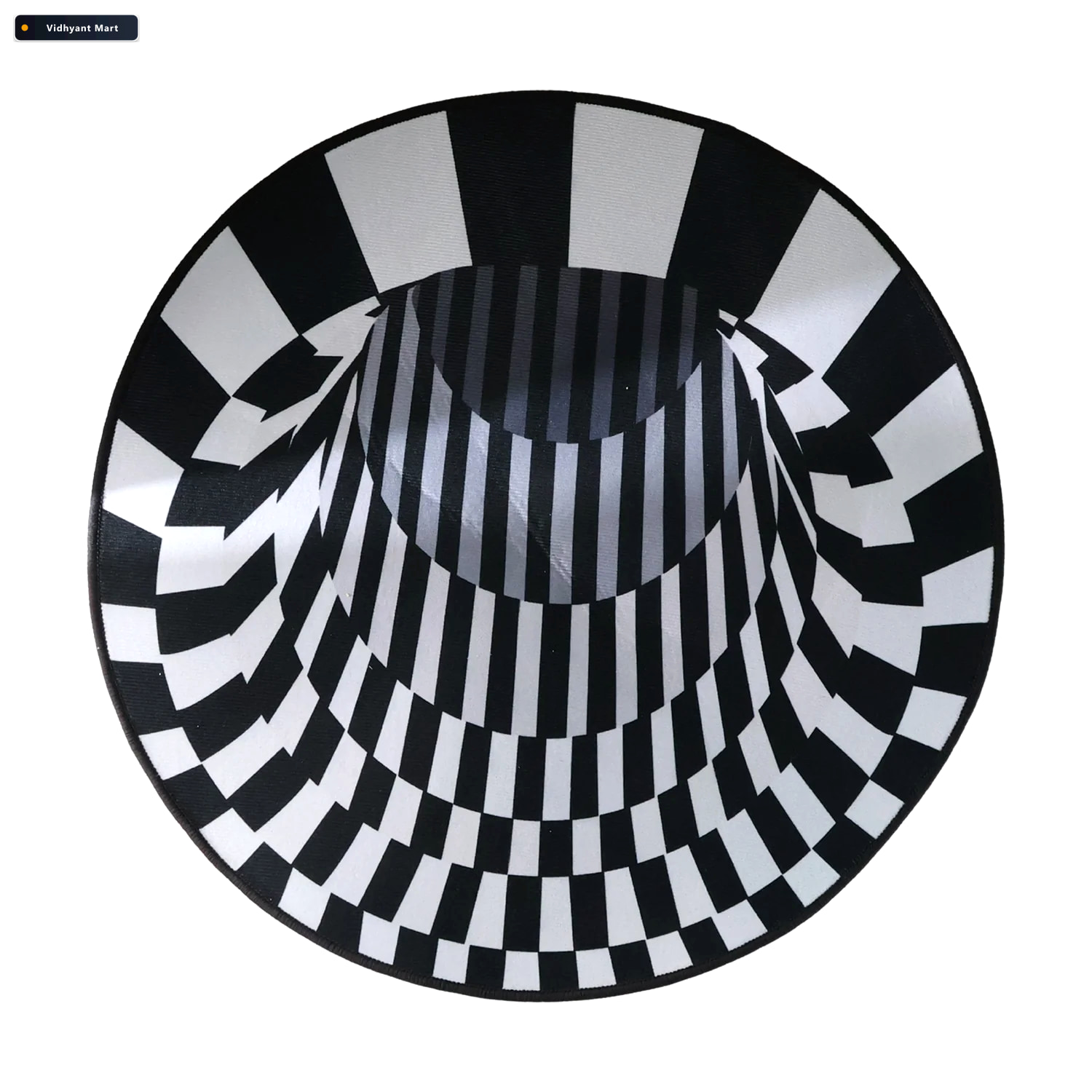 Vidhyant Mart 3d Optical Illusion Round Rug Anti Skid 60 Cm Floo 3