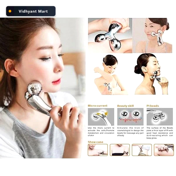 Vidhyant Mart 3d Roller Face Massager Skin Tightening Tool Velve 4