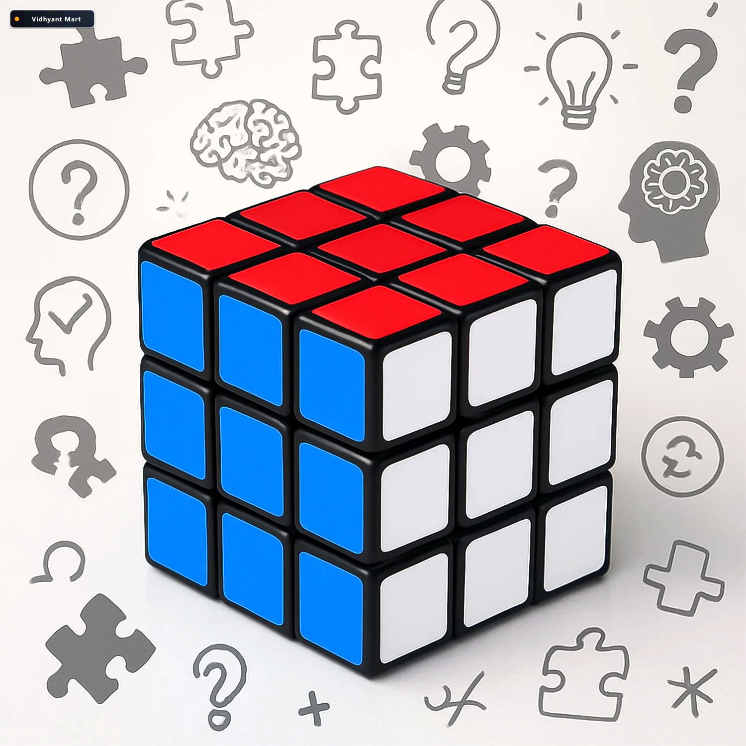 Vidhyant Mart 3x3x3 Puzzle Cube Smooth Speedcube For All Boardor 1