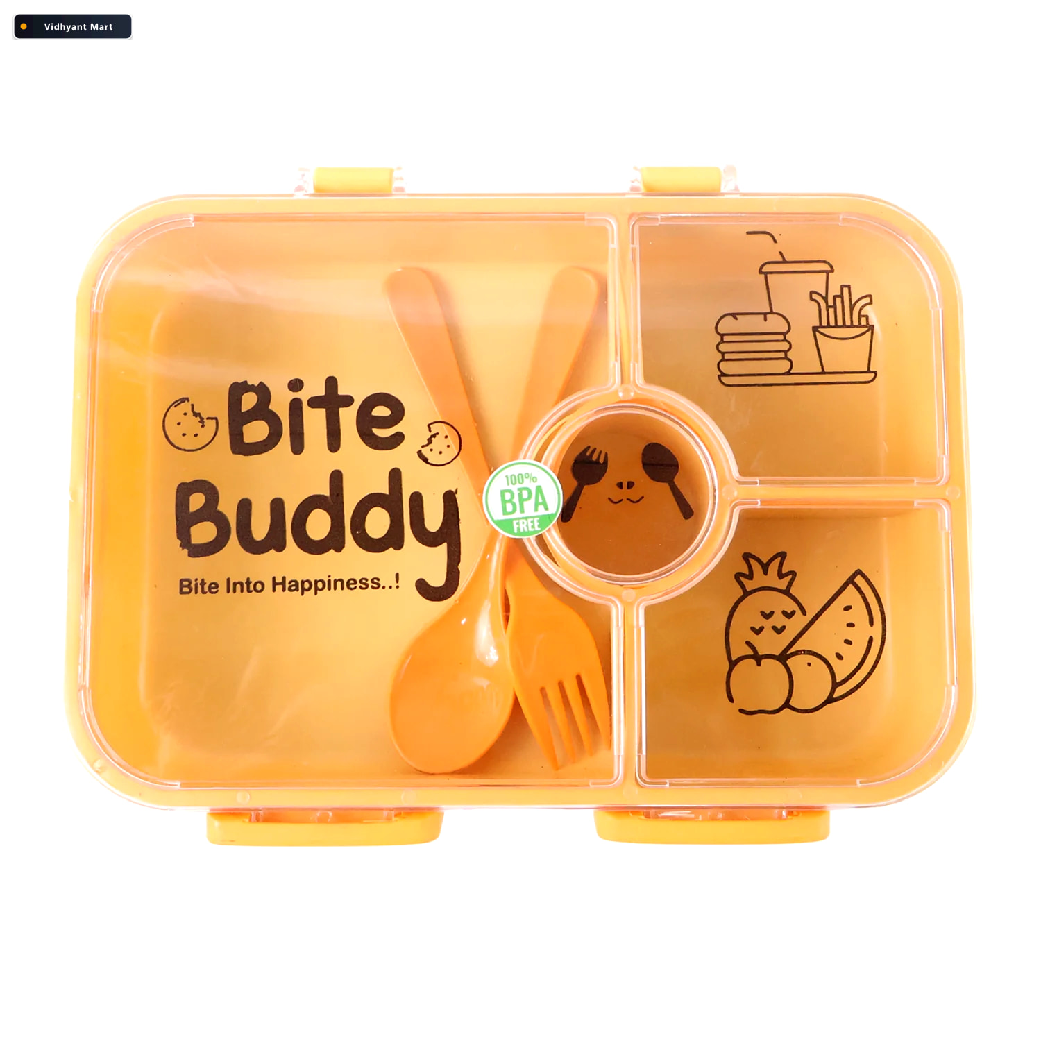 Vidhyant Mart 4 Compartment Leak Resistant Lunch Box Bpa Free Wi 3