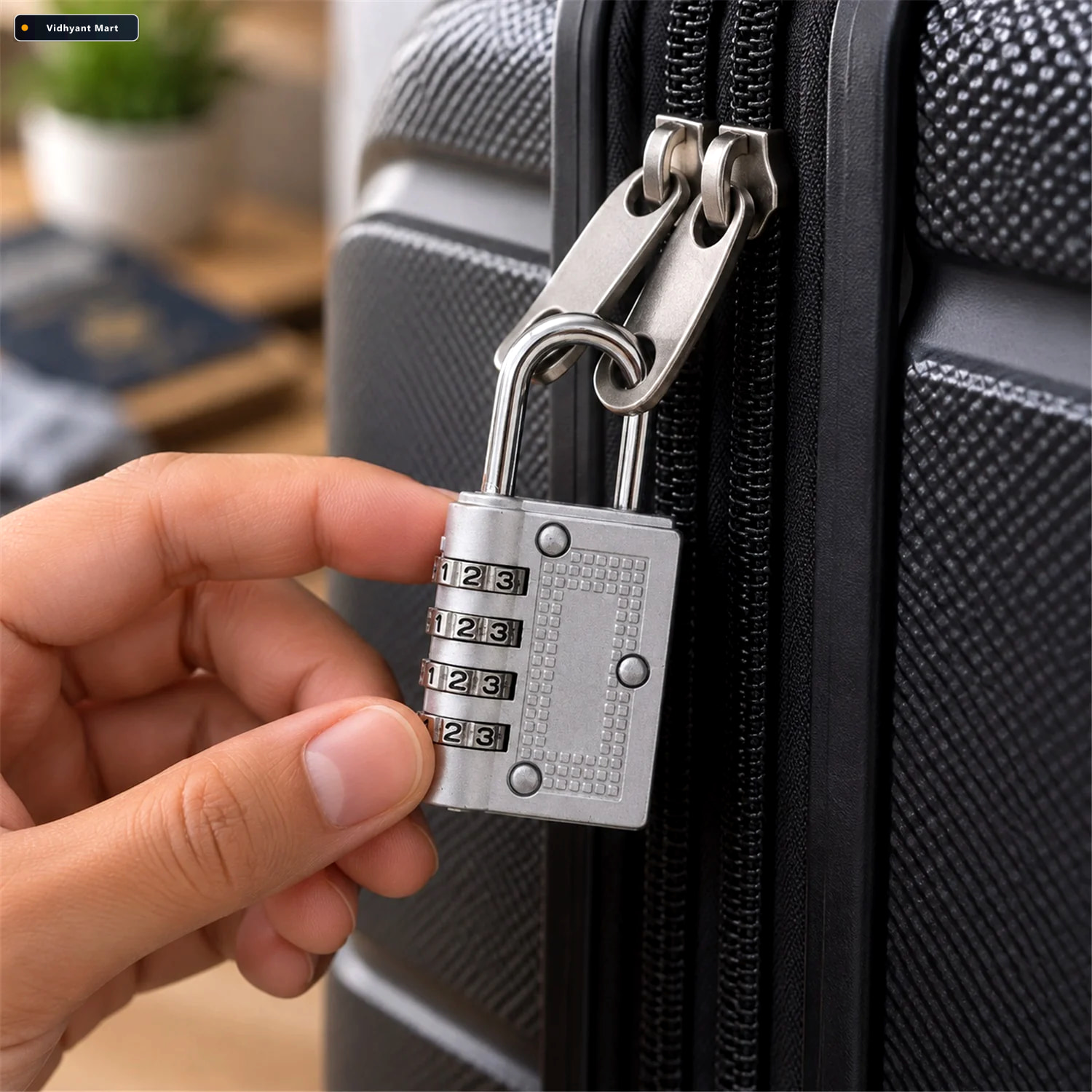 Vidhyant Mart 4 Digit Combination Padlock Resettable Number Lock 2