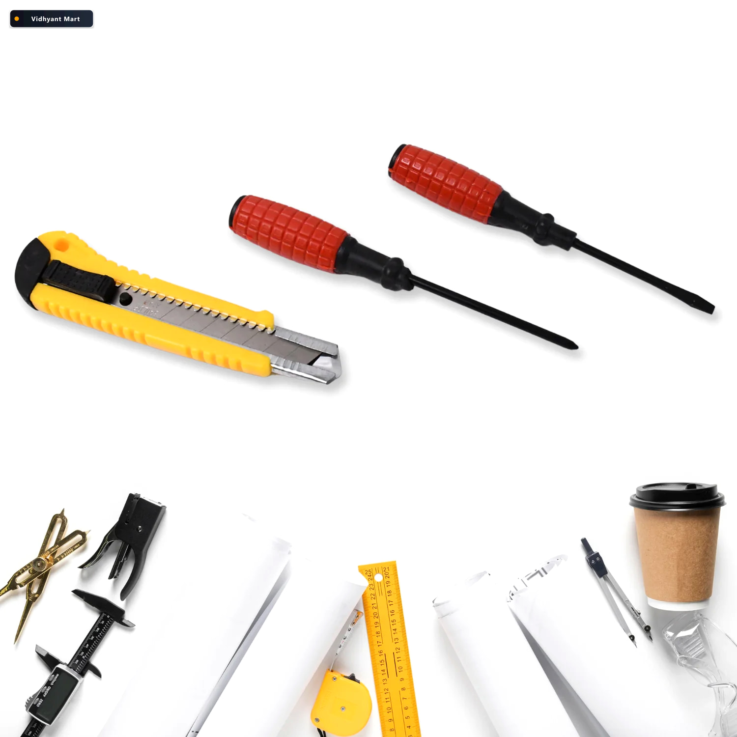 Vidhyant Mart 4 In 1 Hand Tool Kit Durable Portable Home Repair 3
