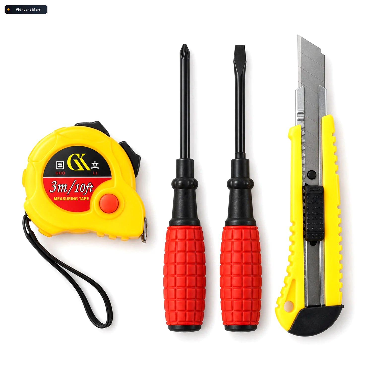 Vidhyant Mart 4 In 1 Hand Tool Kit For Garage And Hardware Repai 4
