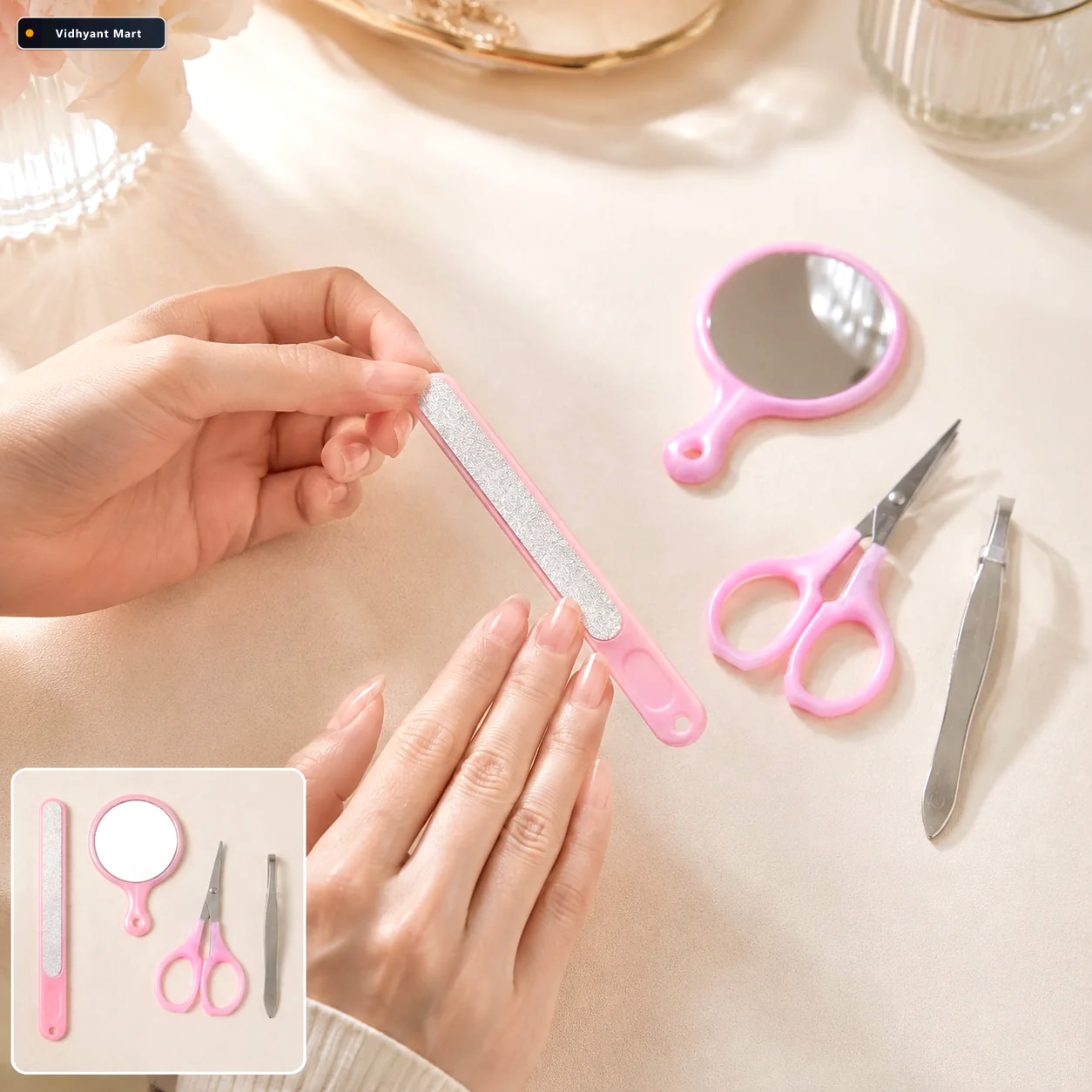 Vidhyant Mart 4 In 1 Manicure And Pedicure Grooming Kit Compact 1