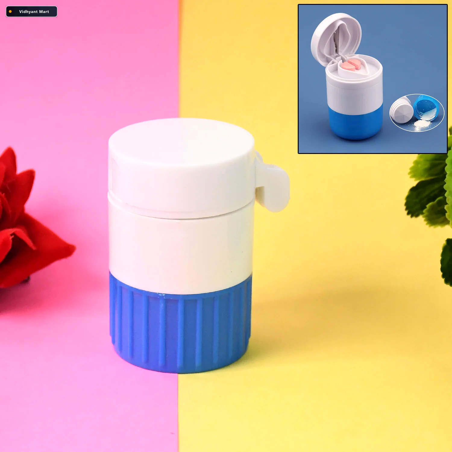 Vidhyant Mart 4 In 1 Portable Pill Cutter Crusher With Smart Sto 2