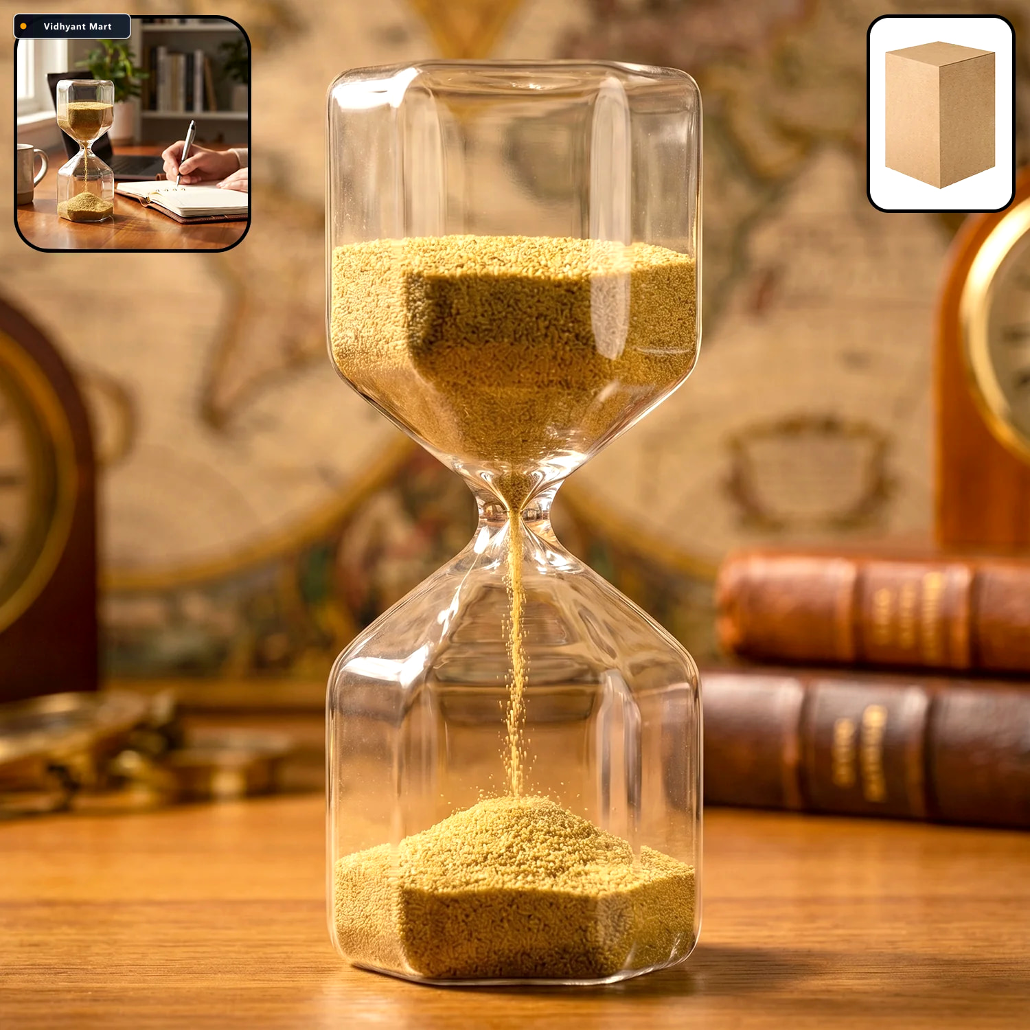 Vidhyant Mart 4 Minute Sand Timer Hourglass Elegant Glass For De 1