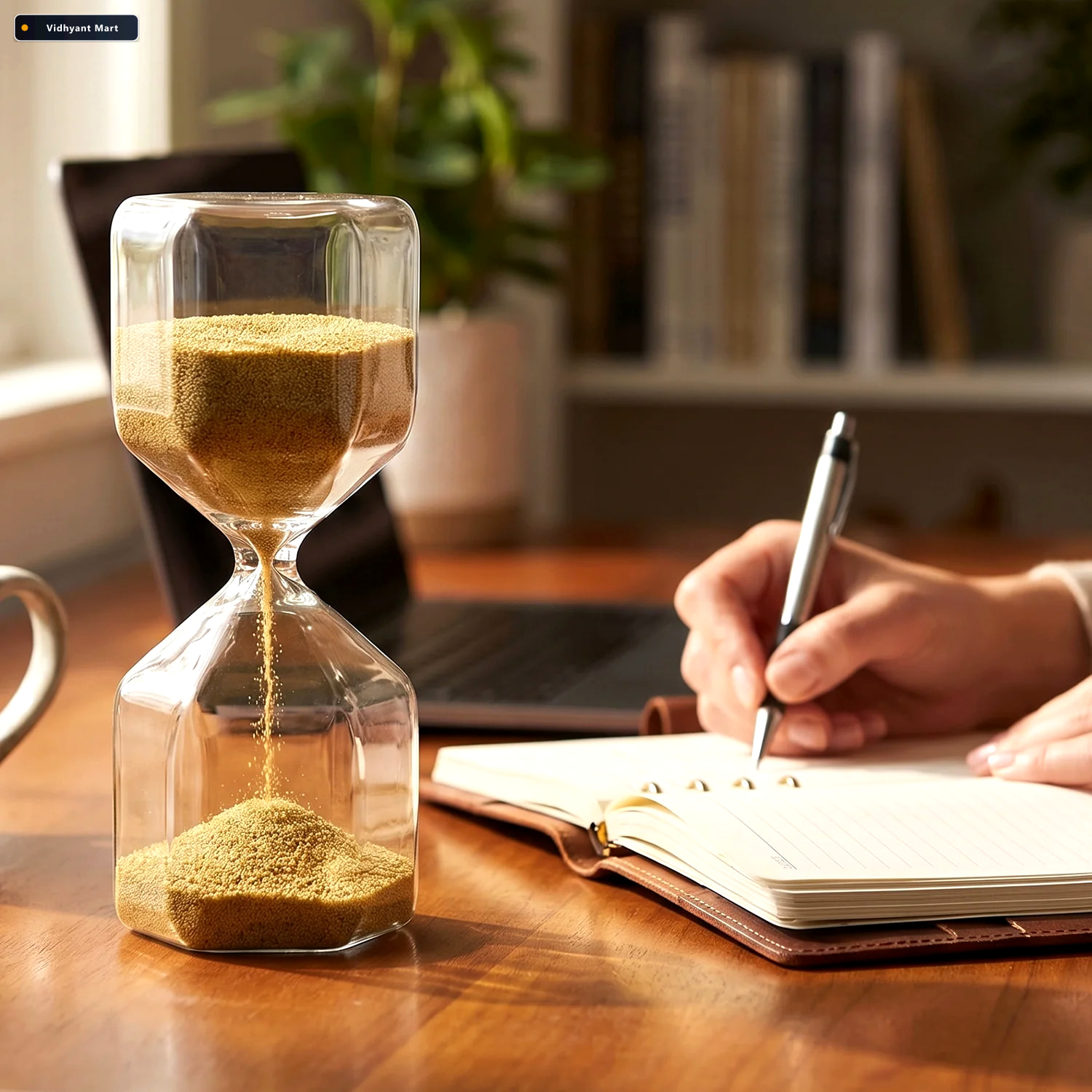 Vidhyant Mart 4 Minute Sand Timer Hourglass Elegant Glass For De 4