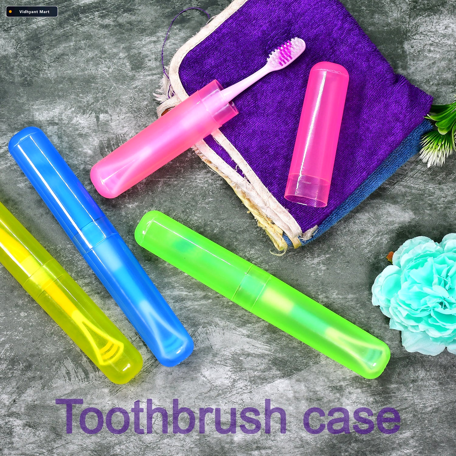 Vidhyant Mart 4 Piece Anti Bacterial Toothbrush Travel Case Set 2