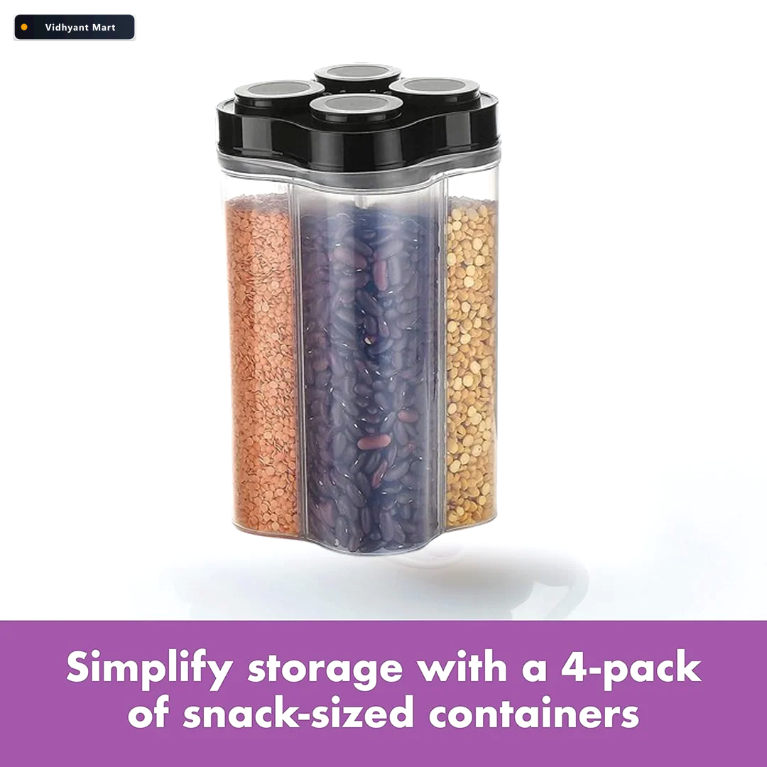 Vidhyant Mart 4 Section Food Storage Container Airtight Plastic 2