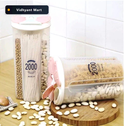 Vidhyant Mart 4 Section Kitchen Storage Jar Airtight Food Contai 1