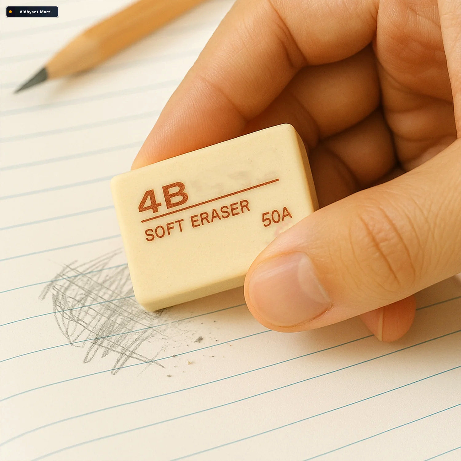 Vidhyant Mart 4b Soft Eraser Dust Free Smudge Less For Artists S 2