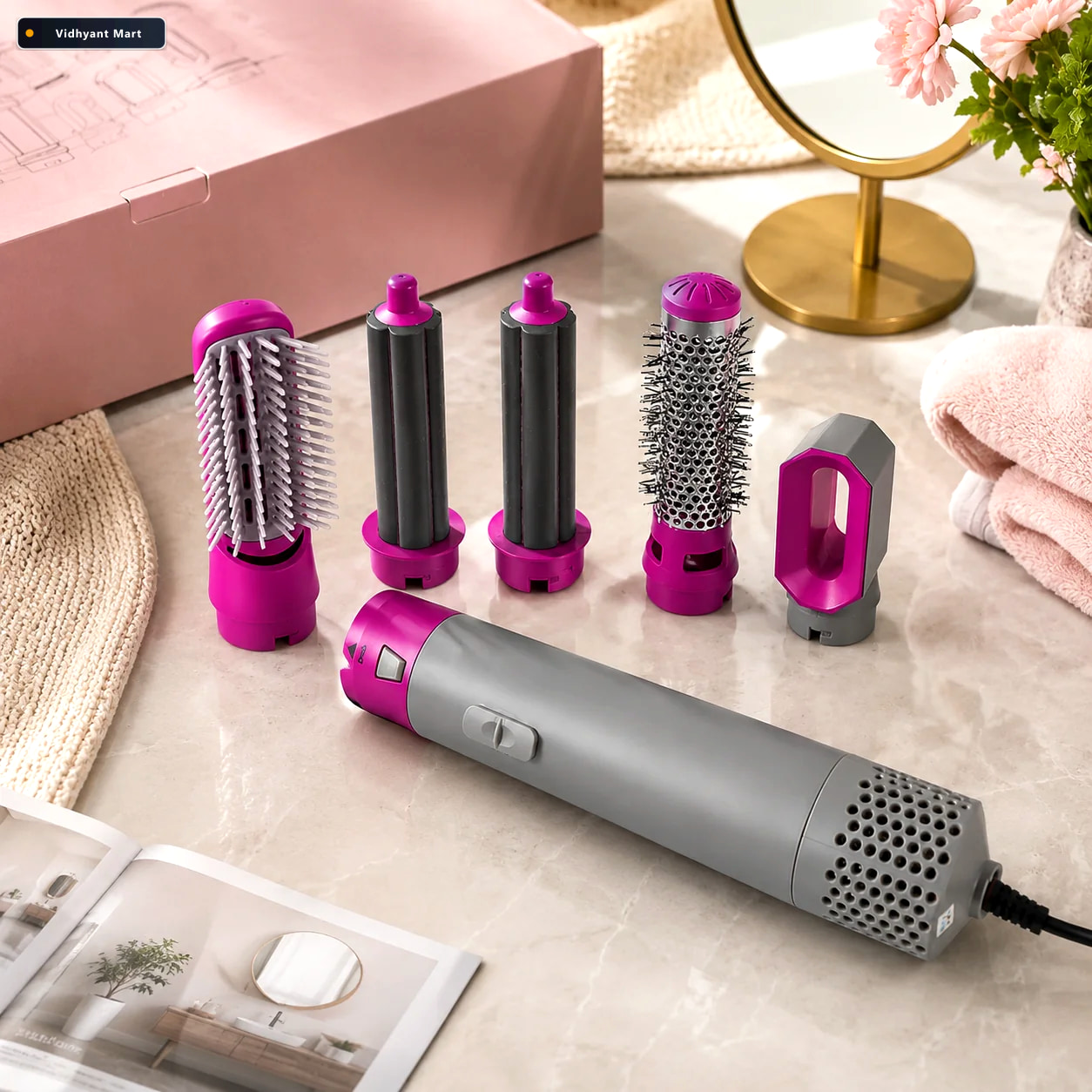 Vidhyant Mart 5 In 1 Hair Dryer Brush Multifunctional Hot Air St 1
